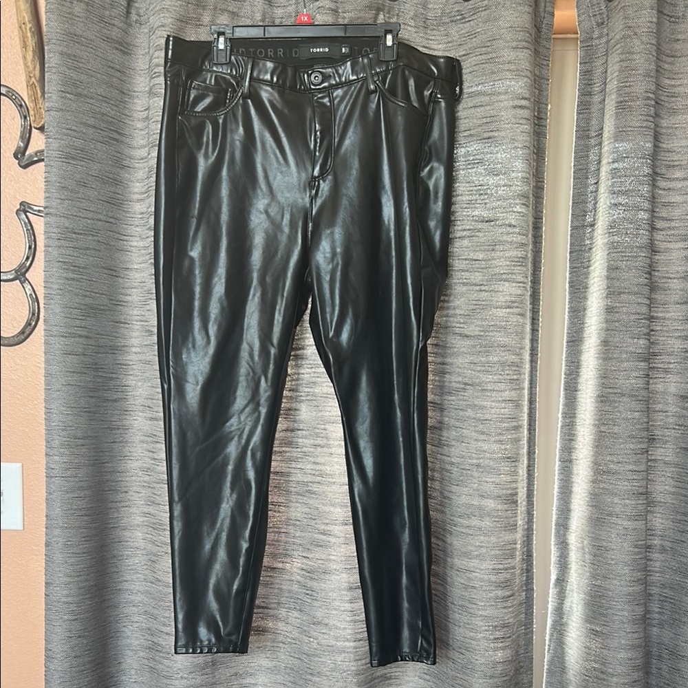 Torrid Black Skinny Jeans Sleek Faux Leather